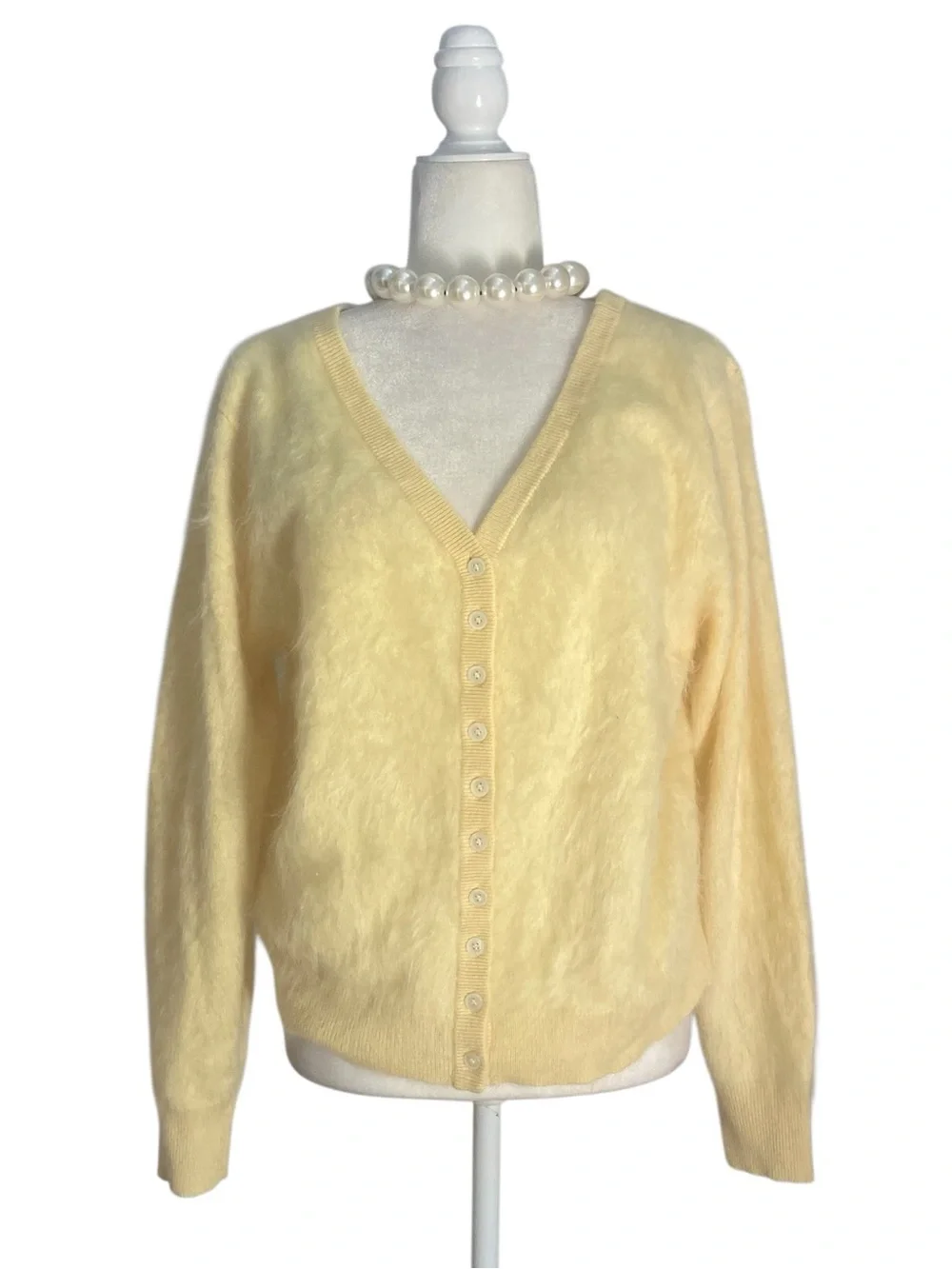 J. Crew Brushed Cashmere Relaxed-fit Reversible Cardigan Sweater NWT Yellow - Picture 7 of 12